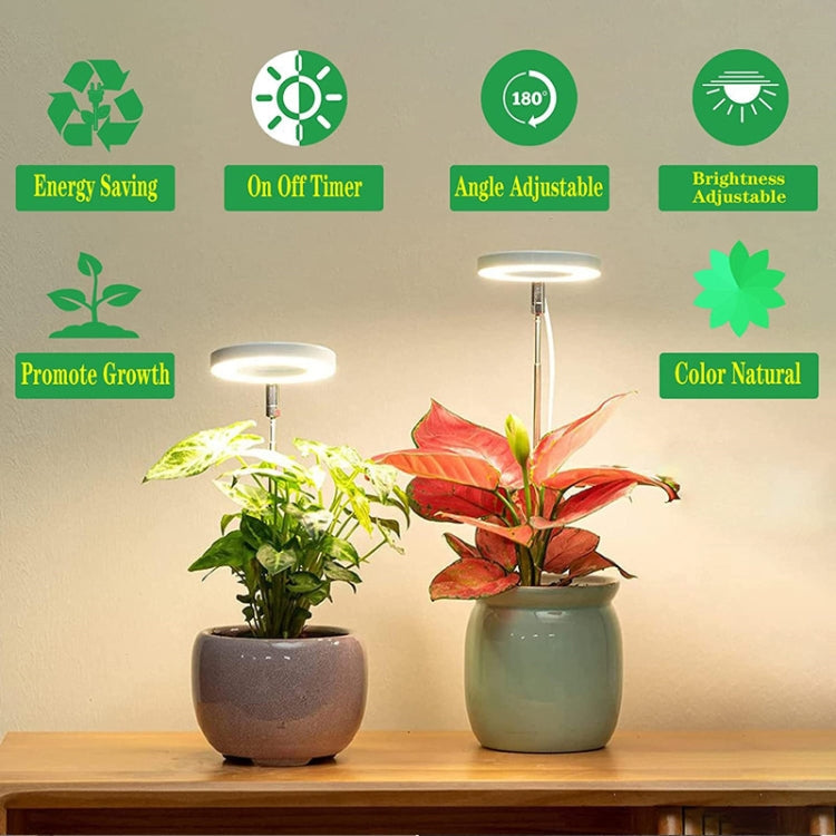 Four Heads  LED Angel Ring Plant Growth Light Imitation Sunlight Telescopic Plant Fill Light