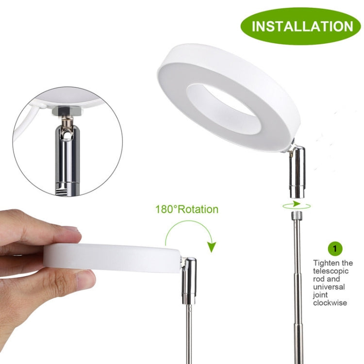Single Head  LED Angel Ring Plant Growth Light Imitation Sunlight Telescopic Plant Fill Light