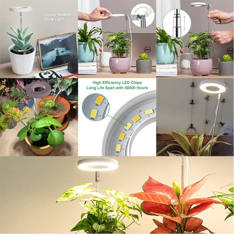 Double Head LED Angel Ring Plant Growth Light Imitation Sunlight Telescopic Plant Fill Light