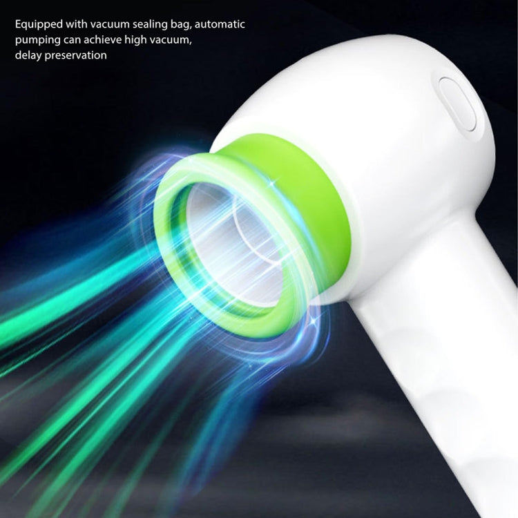 KZ-90 Digital Display Handheld Fresh-Keeping Bag Bottle Vacuum Sealer, Spec: with Lid+Cap+2 Bags