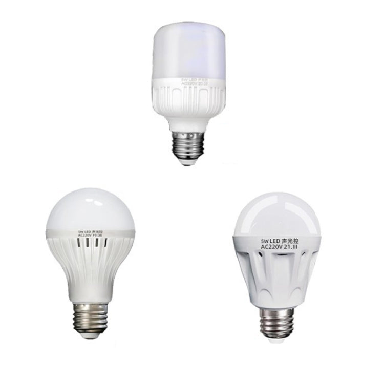 E27 LED Sound/Light Control Bulb Stair Corridor Human Body Sensor Light, Power: 3W(Engineering)