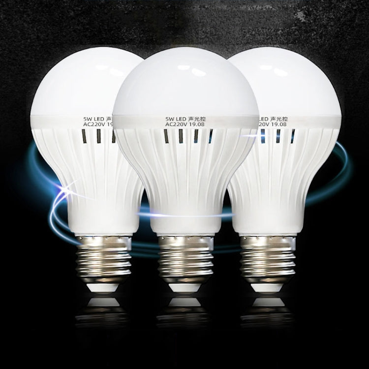 E27 LED Sound/Light Control Bulb Stair Corridor Human Body Sensor Light, Power: 3W(Premium)
