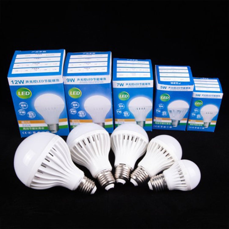 E27 LED Sound/Light Control Bulb Stair Corridor Human Body Sensor Light, Power: 9W(High-quality)