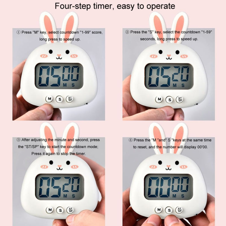 Cartoon Electronic Timer Magnetic Student Study Time Manager(RB800 Tomato Red)