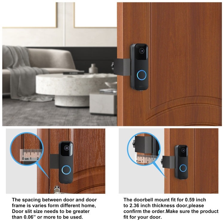 For Blink Doorbell Bracket No-Drilling Easy Installation Mount(Silver)