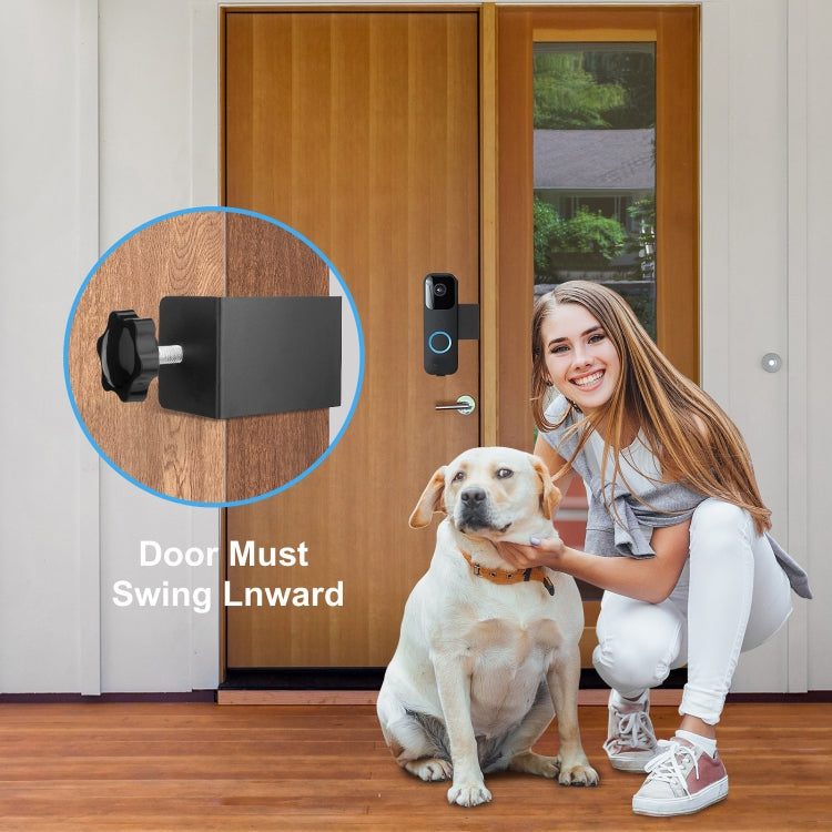 For Blink Doorbell Bracket No-Drilling Easy Installation Mount(Black)