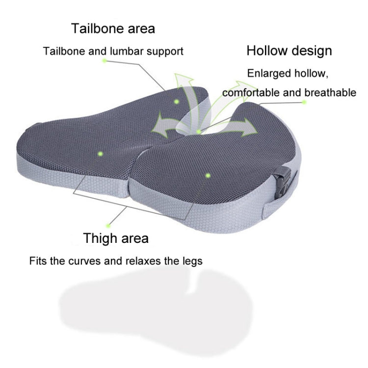 BEWALKER Foldable Travel Seat Cushion Memory Foam Breathable Chair Cushion(Navy)