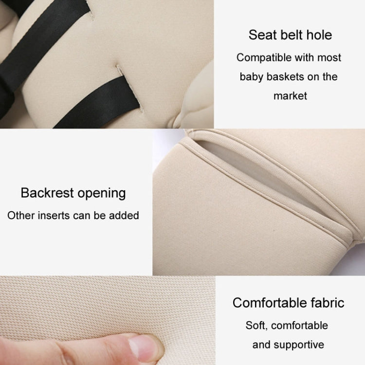 Infant Safety Seat Cushion Four Seasons Universal Stroller Lumbar Protection Pads(Black)