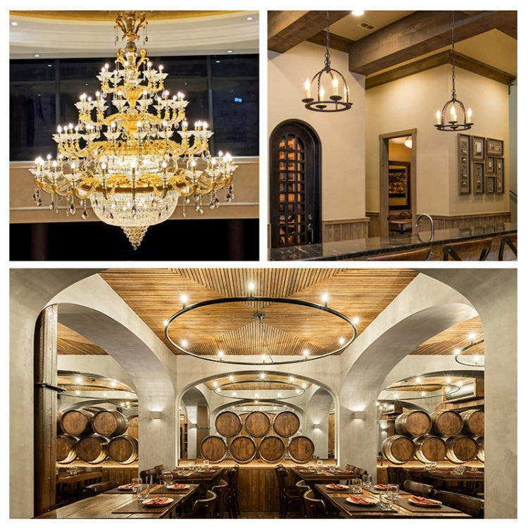 C35 Constant Current Flicker-free LED Highlight Retro Chandelier Lights, Power: Sharp Bulbs E14-6W(2200K)