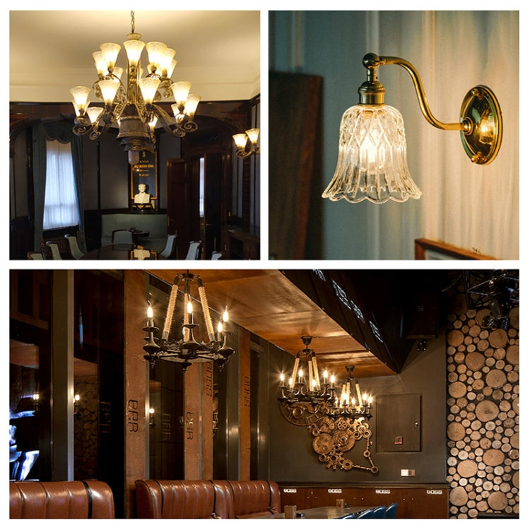 C35 Constant Current Flicker-free LED Highlight Retro Chandelier Lights, Power: Sharp Bulbs E14-4W(4000K)