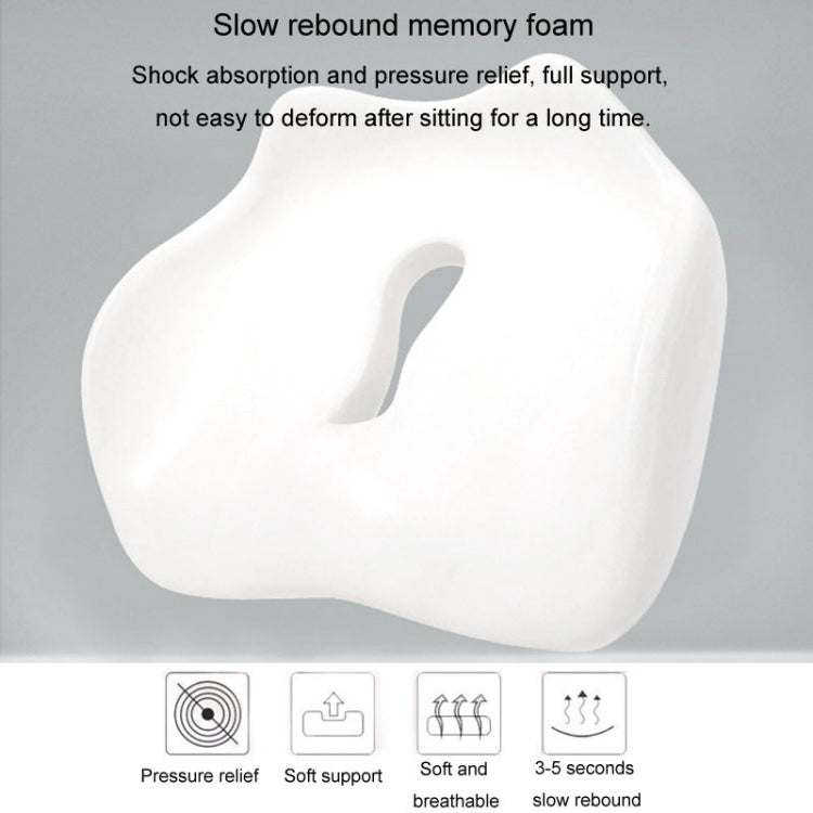 BEWALKER Slow Rebound Memory Foam Cushion Thickened Breathable Office Chair Seat Pad(Black)