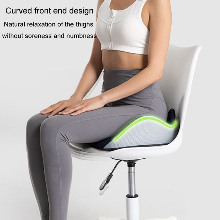 BEWALKER Slow Rebound Memory Foam Cushion Thickened Breathable Office Chair Seat Pad(Black)