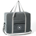 Foldable Travel Bag Shoulder Bag Airplane Suitcase For Camping Hiking, Size: Large Gray