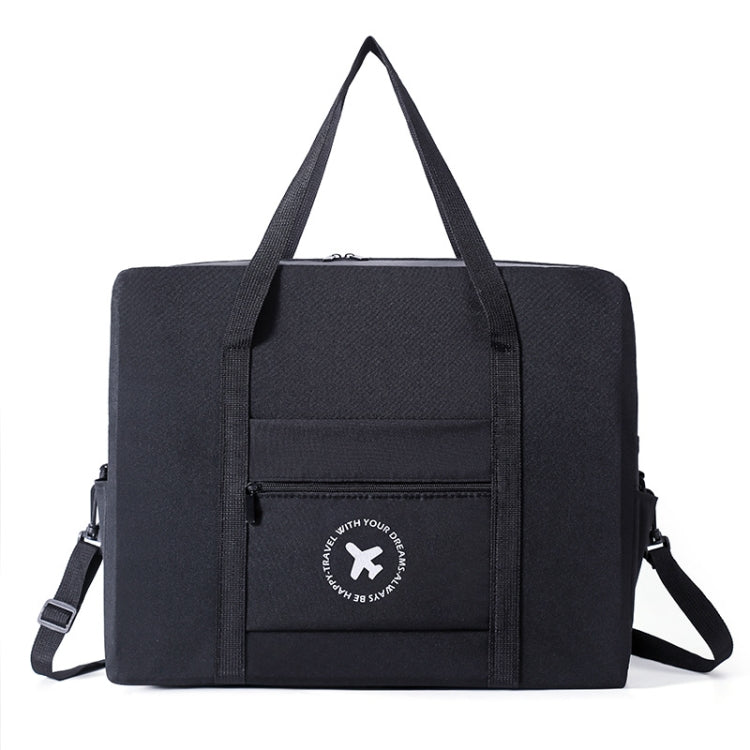 Foldable Travel Bag Shoulder Bag Airplane Suitcase For Camping Hiking, Size: Small Black