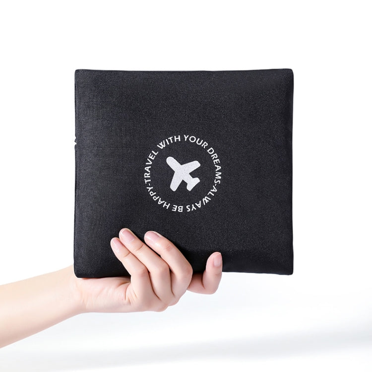 Foldable Travel Bag Shoulder Bag Airplane Suitcase For Camping Hiking, Size: Small Black