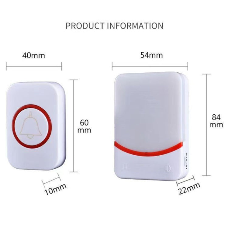 CMF1188-11 USB Power Home Wireless Doorbell Remote Control Intelligent Flashing Doorbell Caller