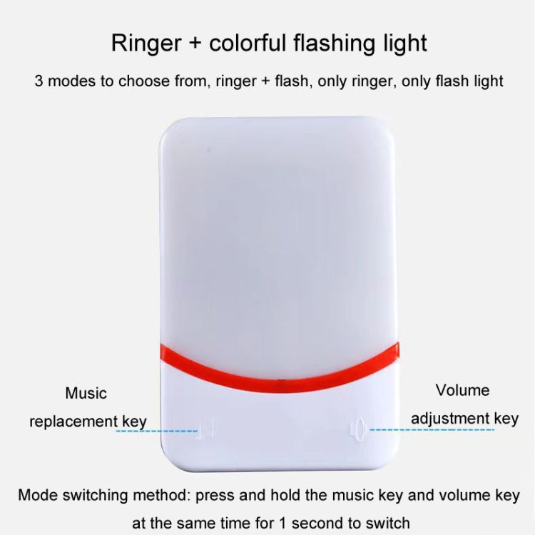 CMF1188-12 USB Power Home Wireless Doorbell Remote Control Intelligent Flashing Doorbell Caller