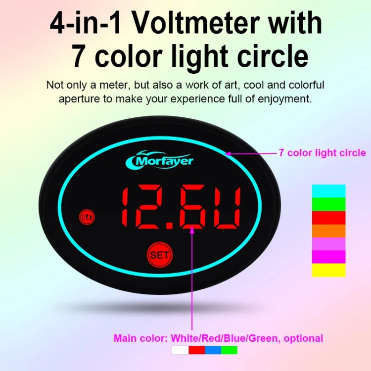 Morfayer Locomotive Multi-function Voltmeter, Blue, Specification: 4 in 1