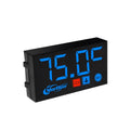 Compact LED Digital Display Time Voltmeter, Specification: 2 in 1 Water Temperature Blue