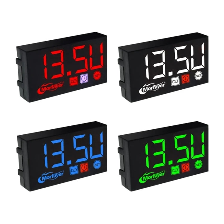 Compact LED Digital Display Time Voltmeter, Specification: 2 in 1 Water Temperature Red