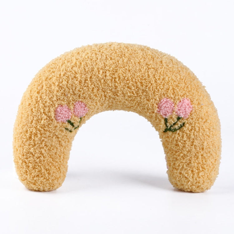 U-Shaped Pillow For Cats Pet Dog Sleeping Pillow Cushion(Yellow)