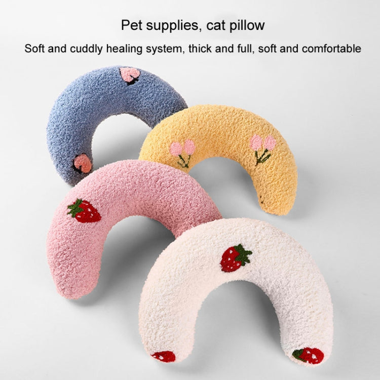 U-Shaped Pillow For Cats Pet Dog Sleeping Pillow Cushion(Yellow)