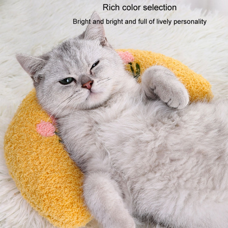 U-Shaped Pillow For Cats Pet Dog Sleeping Pillow Cushion(Yellow)