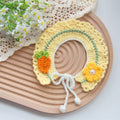Cats Dog Cute Knitted Collar Woolen Collar Handmade Scarf For Photo Decoration, Style: Corn Radish Flower(L)