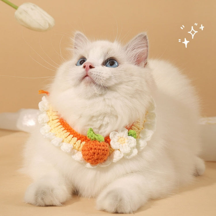 Cats Dog Cute Knitted Collar Woolen Collar Handmade Scarf For Photo Decoration, Style: Romantic Princess(L)