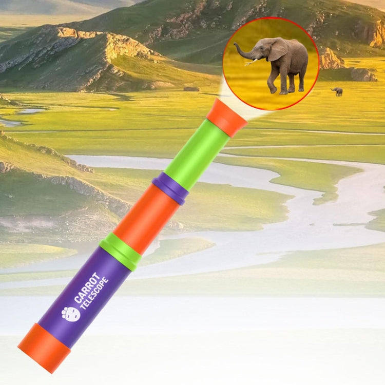 8X HD Radish Telescope Retractable Focusing Children Science Education Toys(Random Color)