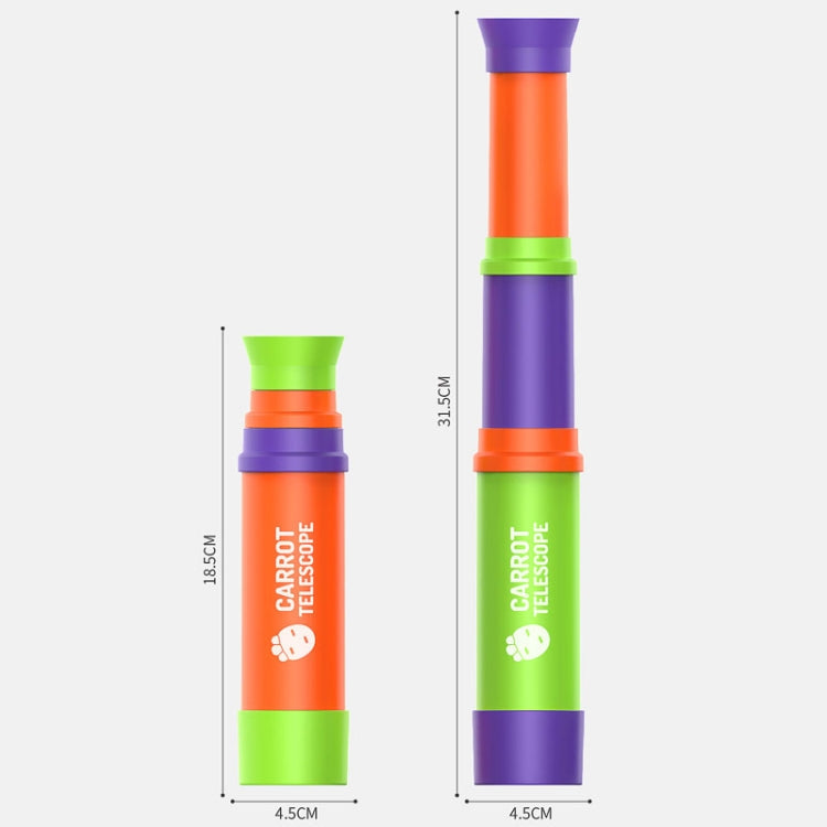 8X HD Radish Telescope Retractable Focusing Children Science Education Toys(Random Color)
