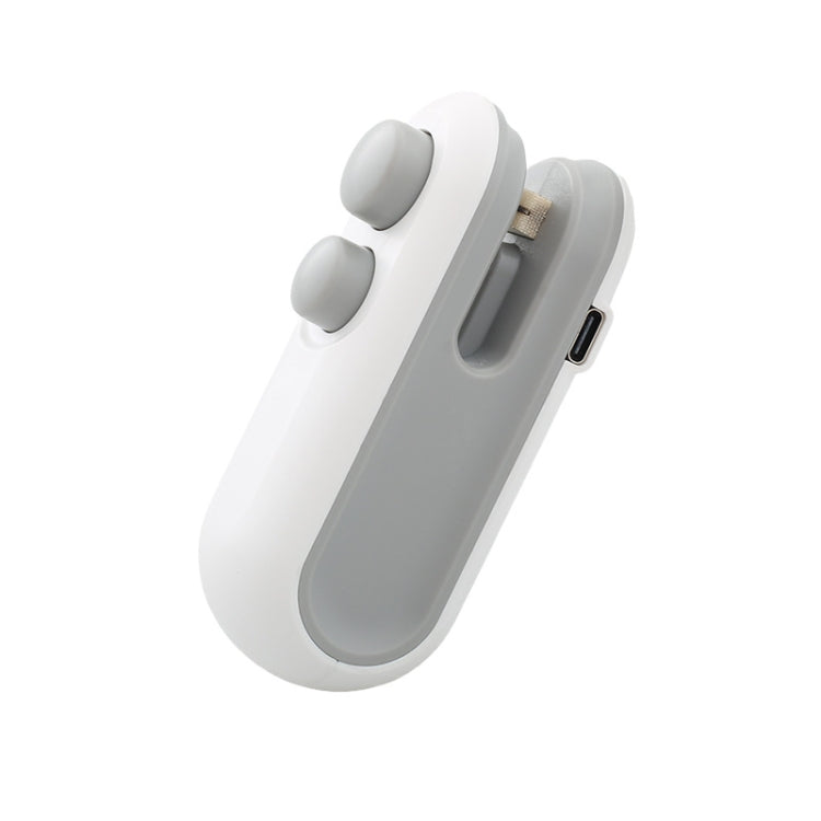 2 In 1 Vacuum Sealing Machine Portable Pressure Plastic Bag Sealing Device With Cutter(White)
