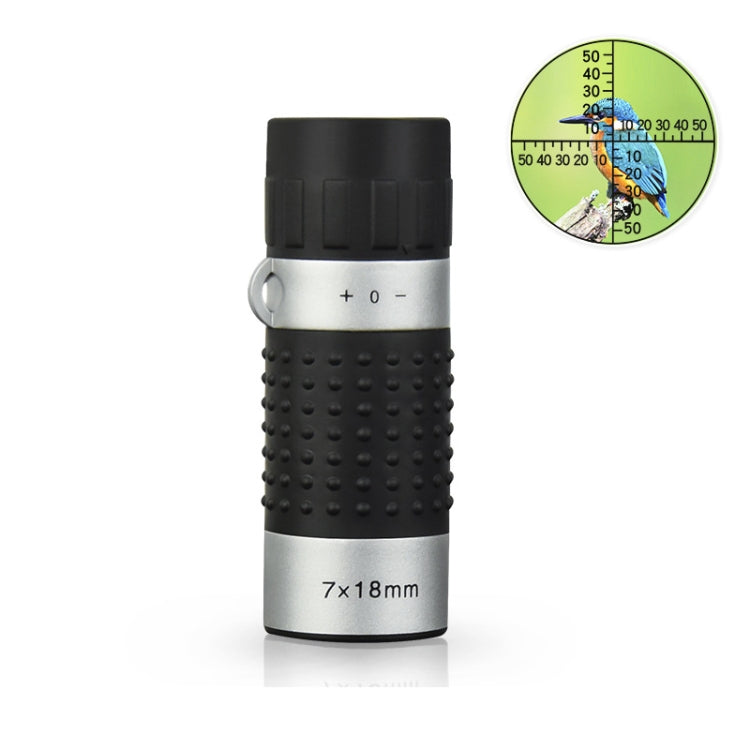 7 x 18 Mini Monoculars Telescope for Hunting Golf Hiking Bird Watching, Spec: Crosshairs