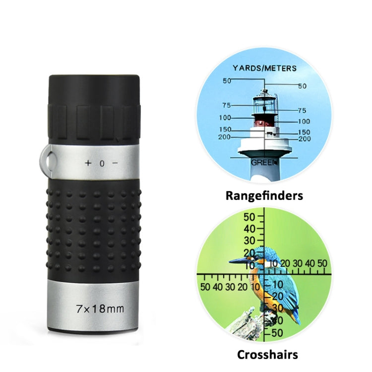 7 x 18 Mini Monoculars Telescope for Hunting Golf Hiking Bird Watching, Spec: Rangefinders