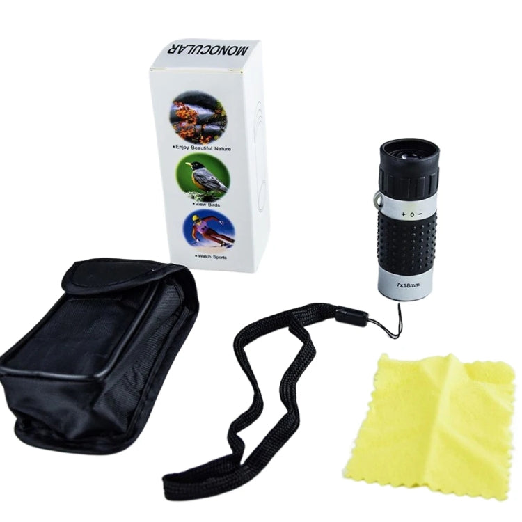 7 x 18 Mini Monoculars Telescope for Hunting Golf Hiking Bird Watching, Spec: Rangefinders