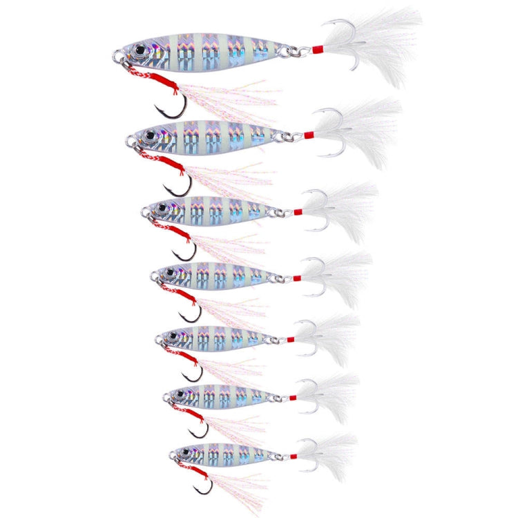 HENGJIA LB149 Slow Cranking Luminous Iron Plate Lead Fishing Bait Lua Naked Fake Bait, Size: 10g(Luminous)