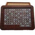 Wooden Money Box Piggy Bank With Counter Home Library Decoration, Spec: Dark Brown 1000 Euros