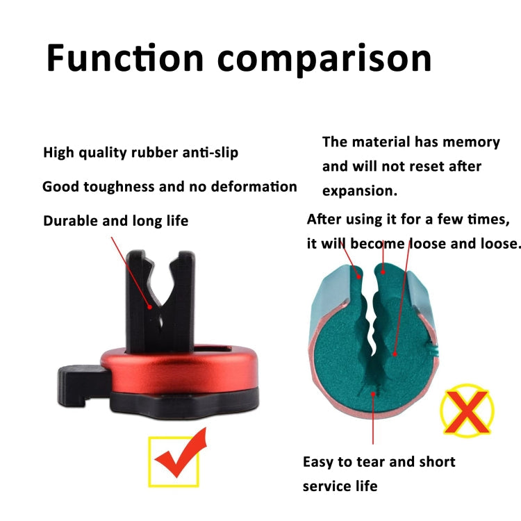 LUYA Rod Hanger Fishing Rod Holder Clip for 2mm-11mm Rods(Red)