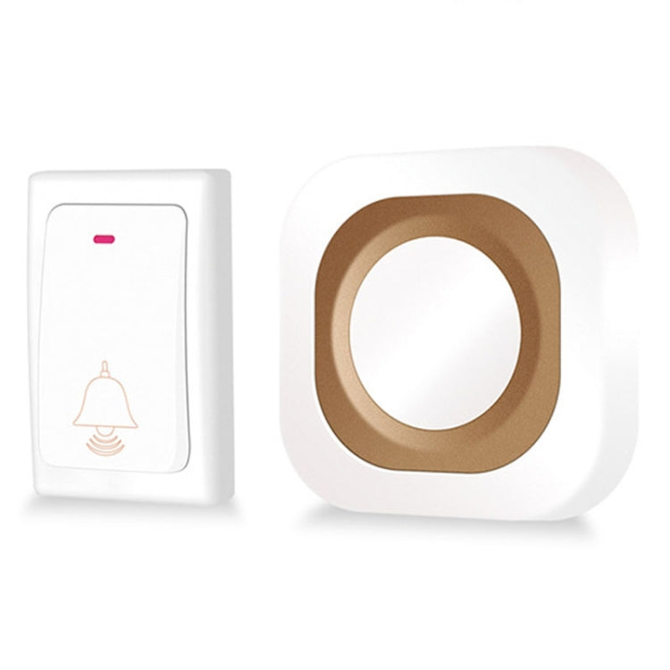Flash Wireless Home Doorbell Self-Generated Smart Remote Control Doorbell Without Batteries, Specification: 1 For 1 White(US Plug)