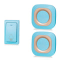 Flash Wireless Home Doorbell Self-Generated Smart Remote Control Doorbell Without Batteries, Specification: 1 For 2 Blue(UK Plug)