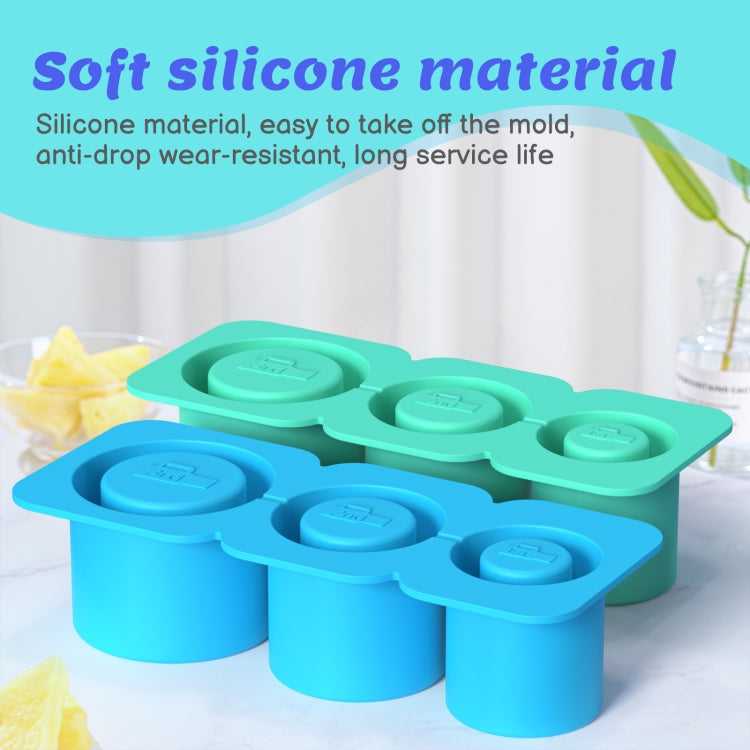 Silicone Ice Molds With Lid For Stanley Tumblers Cups Can Making 3 Hollow Cylinders(Red)
