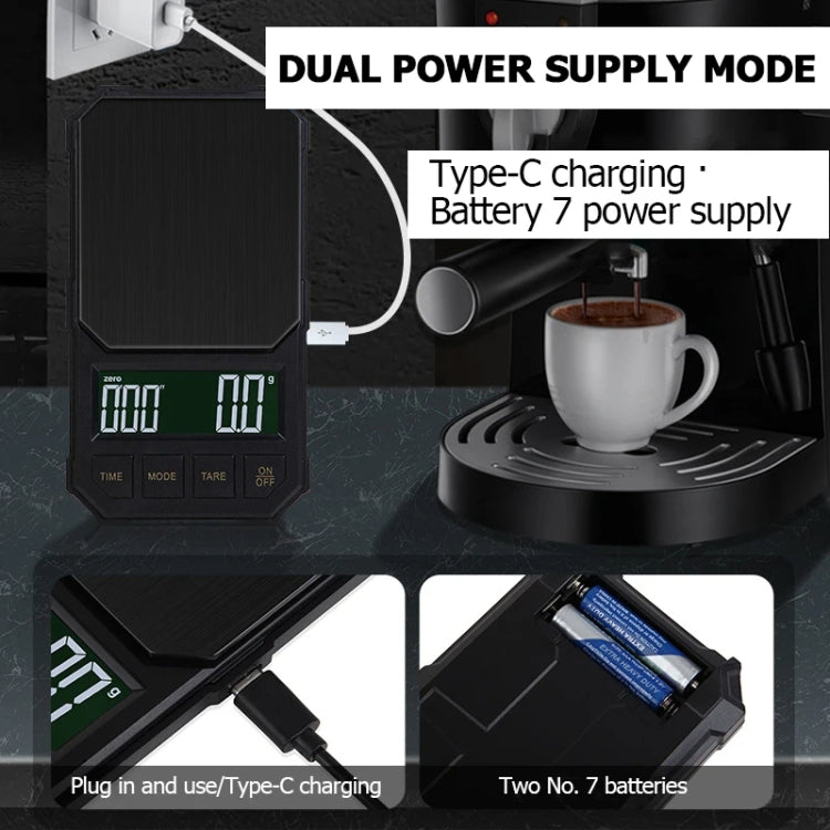 Battery Model 2kg/0.1g Portable Toolbox Digital Scale Jewelry Weighing Tool with Timing