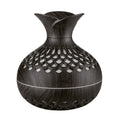 LED Light Aromatherapy Diffuser Home Small Vase Quiet Humidifier Aromatherapy Diffuser 2 In 1(Dark Wood)