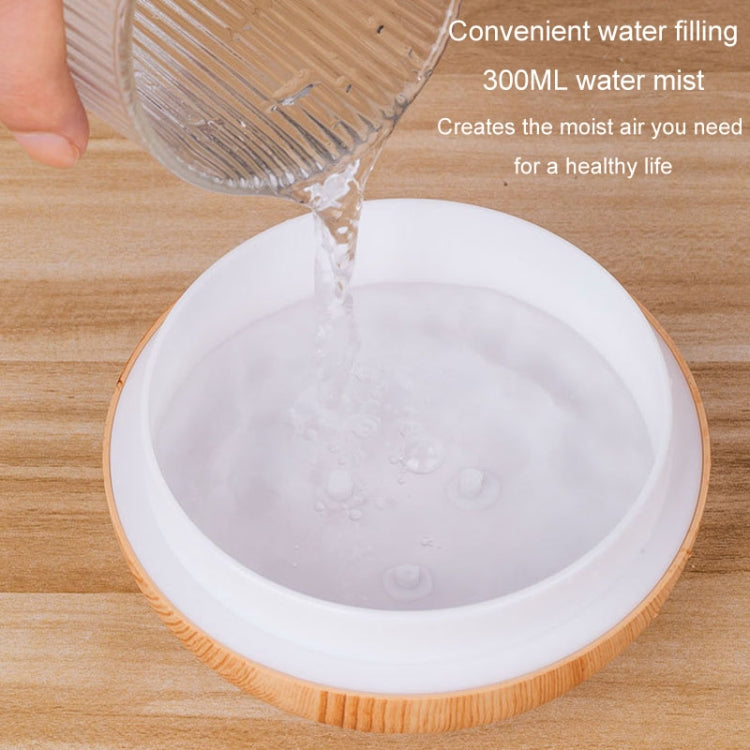 LED Light Aromatherapy Diffuser Home Small Vase Quiet Humidifier Aromatherapy Diffuser 2 In 1(Shallow Wood)