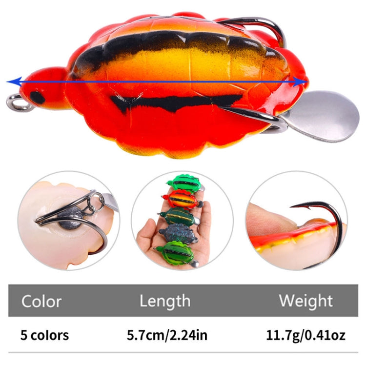5colors /Set HENGJIA FO016 Lua Thunder Brogue Dummy Bait Turtle Sequins Fishing Bait, Size: 5.7cm 11.7g