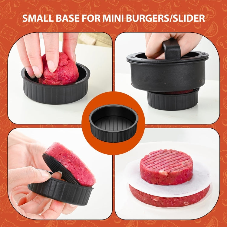 4 In 1 Hamburger Press Patty Maker Slider Stuffed Burgers Sandwich Cutter With 100pcs Silicone Oil Paper