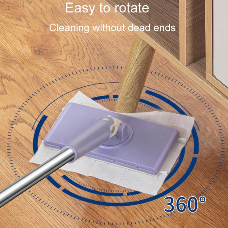 Washcloth Small Mop Lazy Person Hand-Free Automatic Paper Change Mini Floor Cleaner(Purple)