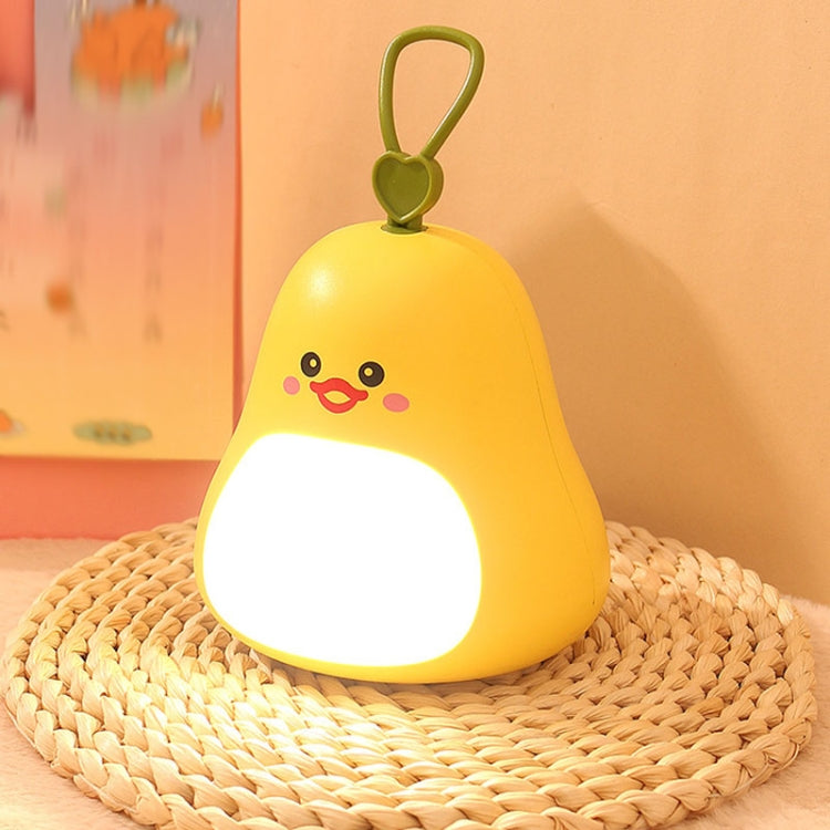 Cartoon LED Portable Night Light USB Rechargeable Plug-in Bedroom Bedside Lamp(Yellow)