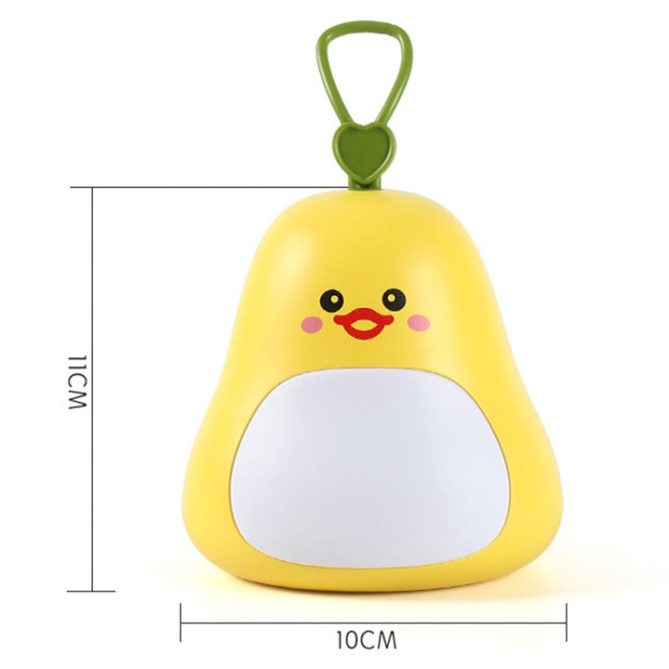Cartoon LED Portable Night Light USB Rechargeable Plug-in Bedroom Bedside Lamp(Avocado)