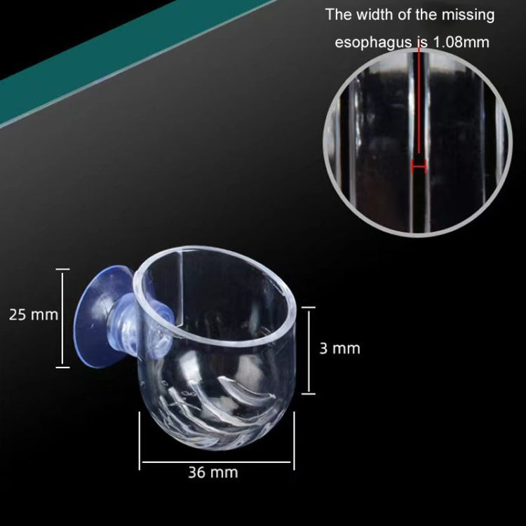 Acrylic Transparent Feeding Ring Fish Tank Feeder Floating Fixed Fish Feeder, Specification: Red Bug Cup